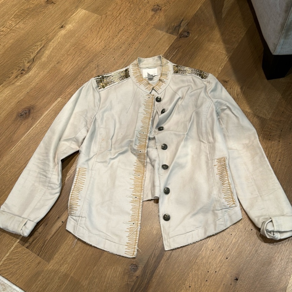 Banana Republic Women’s Grey and Gold Jacket Size Small
